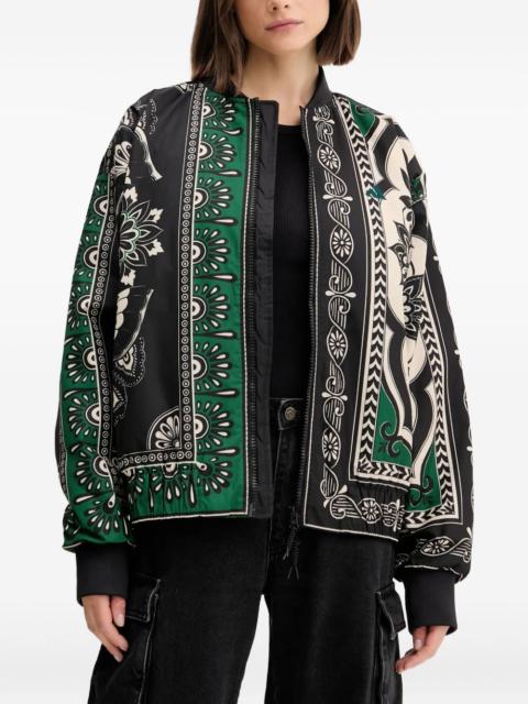 adidas x Fram Varsity patterned zip jacket