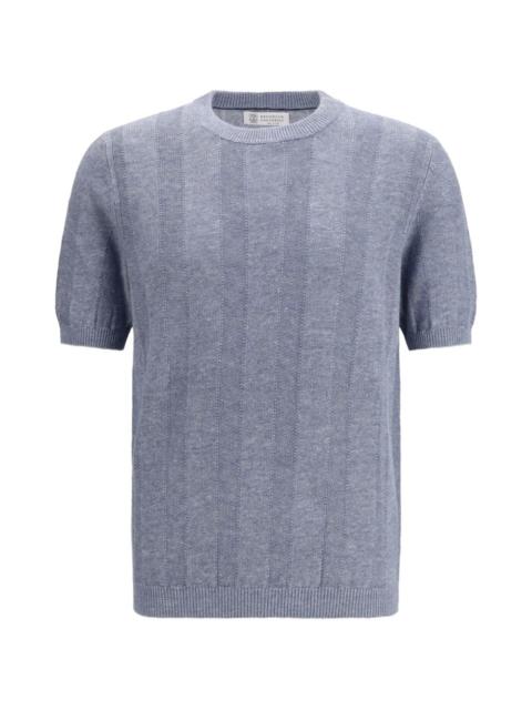 Brunello Cucinelli short sleeve crew neck jumper