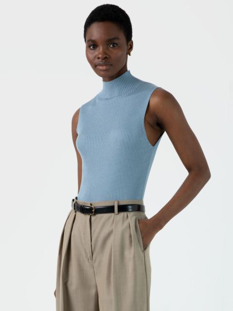 Sunspel Silk Rib Vest Jumper