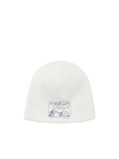 JACQUEMUS Courchevel HAC logo-patch beanie hat