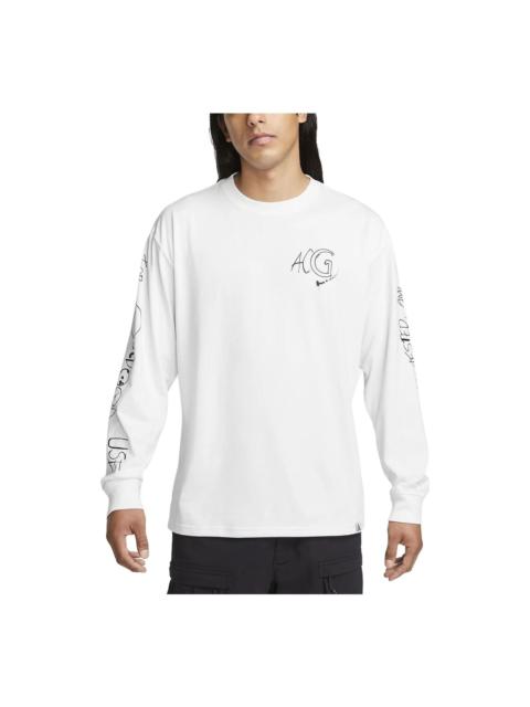 Nike ACG Long-Sleeve Logo T-Shirt 'White' FJ2135-121