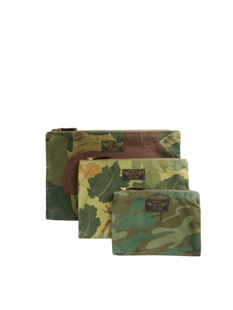 RRL by Ralph Lauren camouflage zip pouch (pack of three)