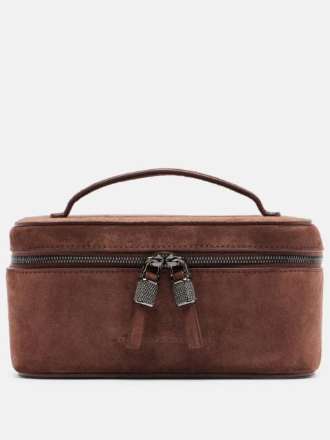 Brunello Cucinelli Mini suede vanity bag
