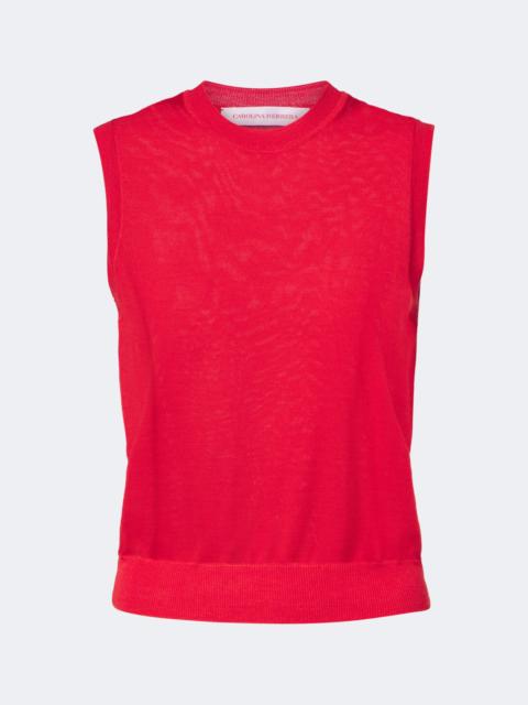 CAROLINA HERRERA Wool and silk-blend top