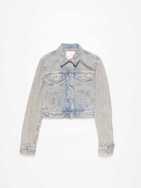 Monogram denim jacket - Fitted fit - Blue/beige