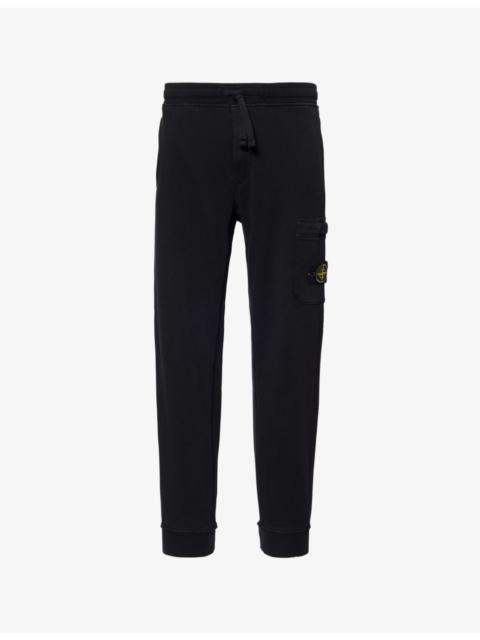 Stone Island Brand-Badge Tapered-Leg Regular-Fit Cotton-Jersey Jogging Bottoms