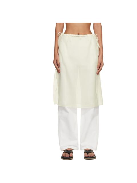 Dunst Off-White See-Through Layering Midi Skirt
