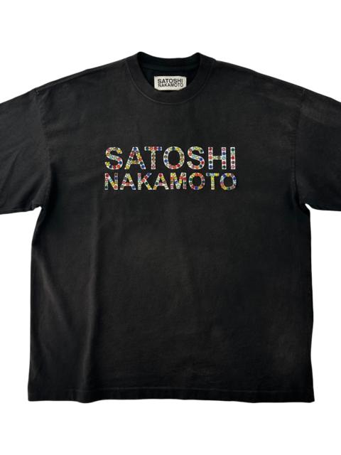 SATOSHI NAKAMOTO Nakamoto Studded Logo Tee "Black" SAT107