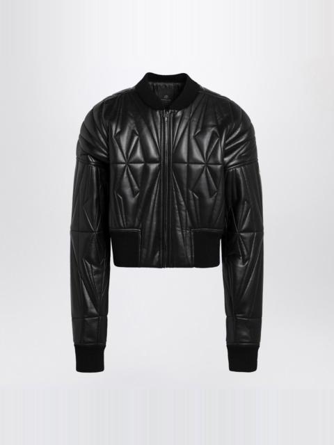 Rick Owens RICK OWENS Black Leather Zip-Up Bomber Jacket New & Authenti