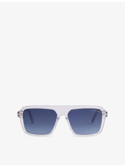 TOM FORD FT1204 Stavros Pilot-Frame Metal Sunglasses