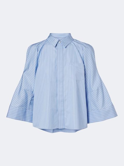 sacai Striped cotton-blend poplin shirt