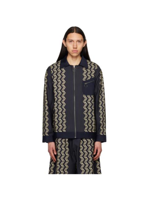 NICHOLAS DALEY Black Zig Zag Jacket