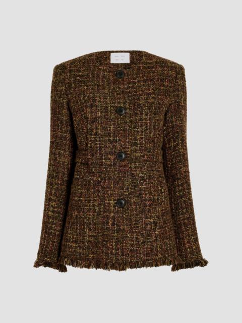 Proenza Schouler Women's Aurelia Tweed Collarless Jacket - Henna Multi