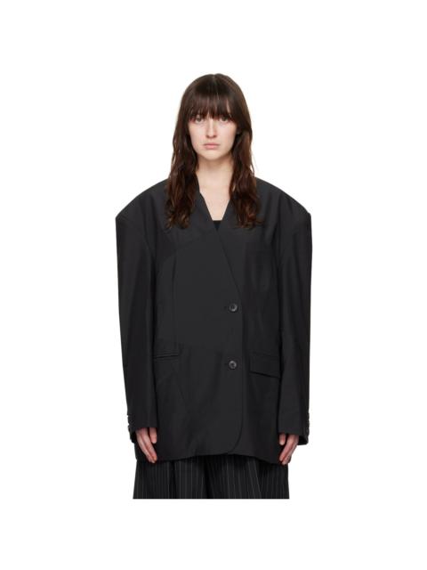 lesugiatelier Black Patchwork Blazer