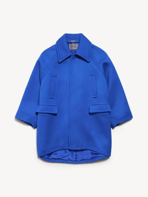 BALENCIAGA Men's Large Cocoon Coat in Electric Blue