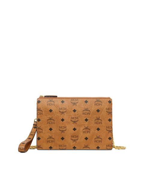 MCM monogram wristlet clutch bag