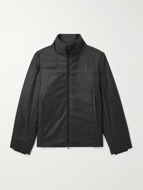 SEASE Padded Virgin Wool and Silk-Blend Flannel Jacket