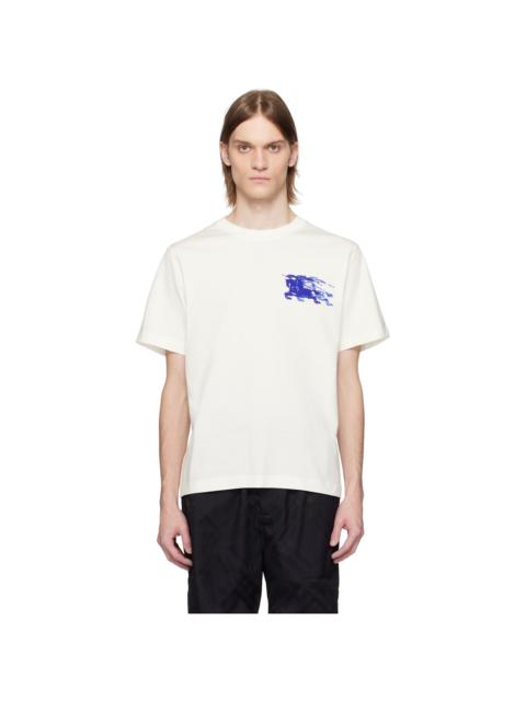 Burberry White EKD Cotton T-shirt