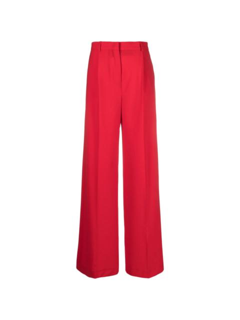 pressed-crease palazzo pants