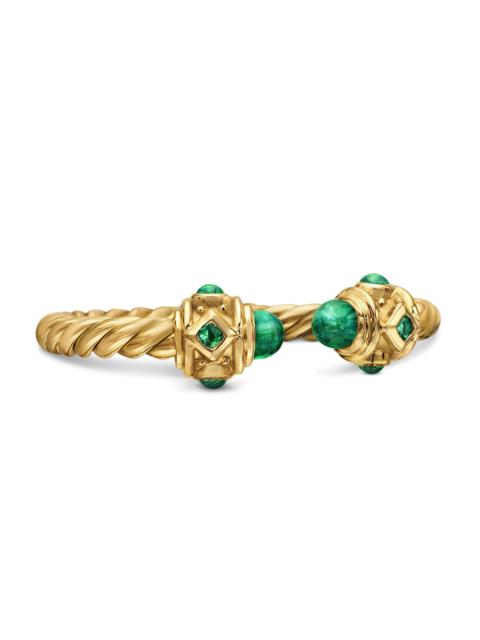 DAVID YURMAN Women's Renaissance Open Ring in 18K Gold With Gemstones - Emerald