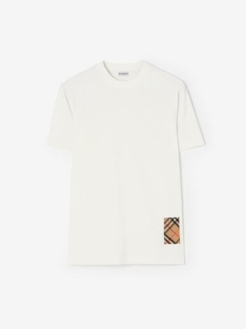 Burberry Check Label Cotton T-shirt