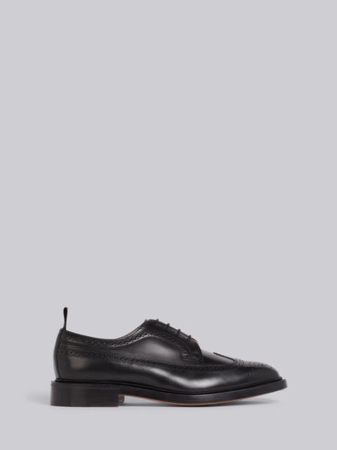 Thom Browne Black Shiny Calfskin Leather Sole Longwing Brogue