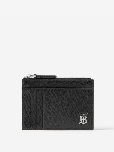 Burberry Grainy Leather TB Zip Card Case