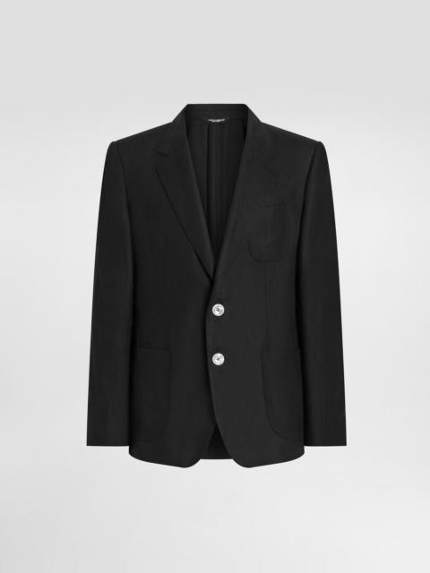 Dolce & Gabbana Portofino single-breasted linen jacket