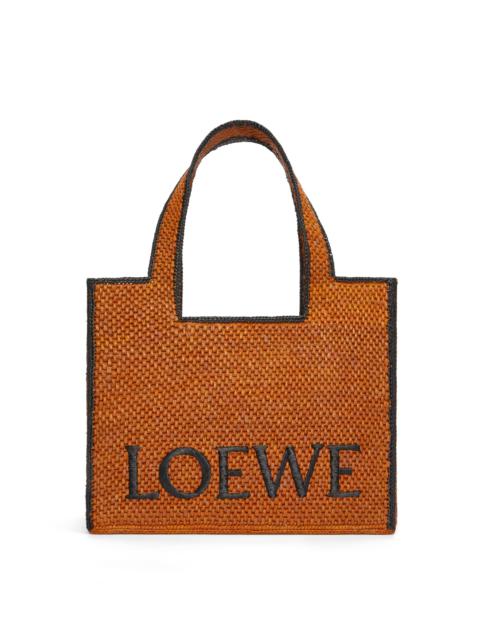 Loewe Large LOEWE Font Tote in raffia
