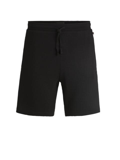 BOSS STRETCH-JERSEY PAJAMA SHORTS WITH EMBROIDERED LOGO