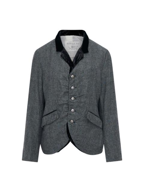 RENLI SU Relaxed Fit Herringbone Jacket