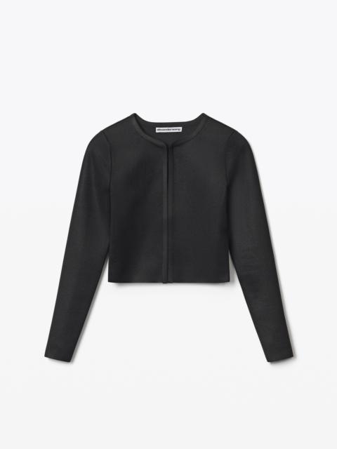Alexander Wang BONDED SEAM CARDIGAN IN STRETCH KNIT