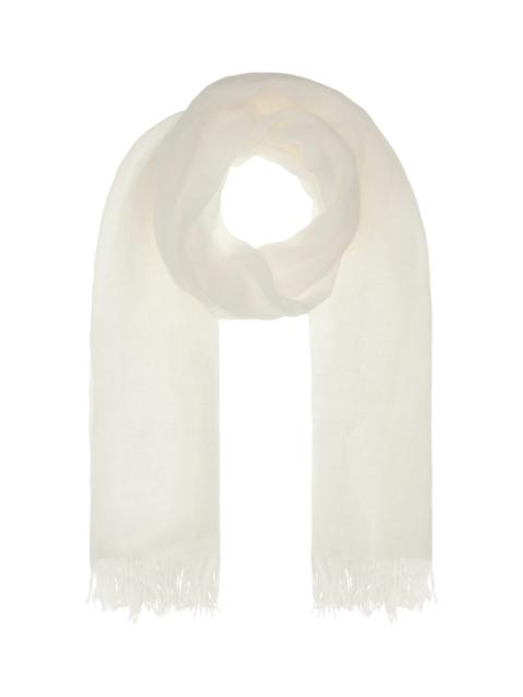 Max Mara Ivory Linen Alfredo Scarf