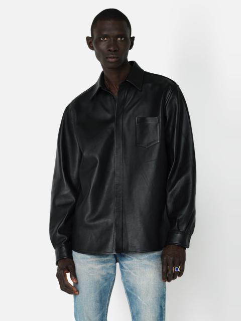 John Elliott LEATHER CLOAK BUTTON UP