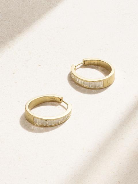 ANITA KO Meryl 18-karat gold diamond hoop earrings Gold