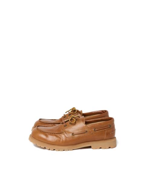 Studio Nicholson Guston raw-cut leather boat shoes