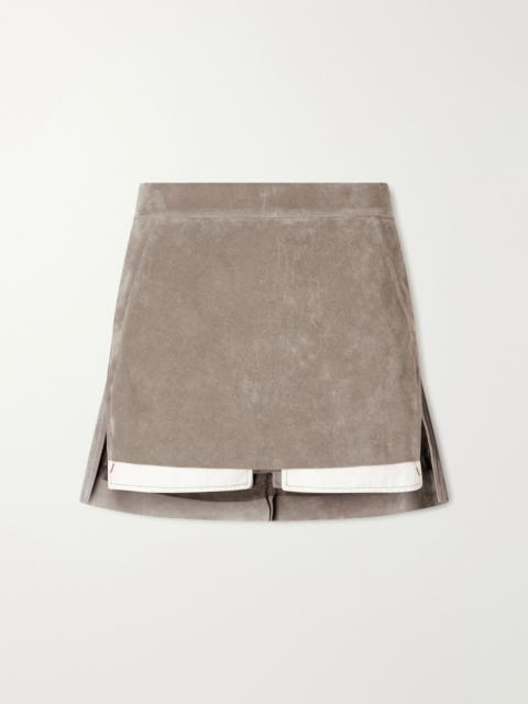 Rick Owens Fog suede mini skirt Gray