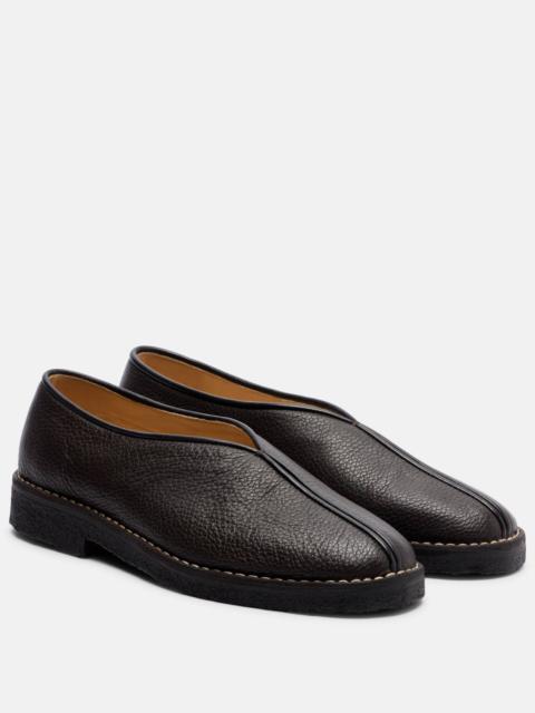 Lemaire Piped leather slip-on shoes
