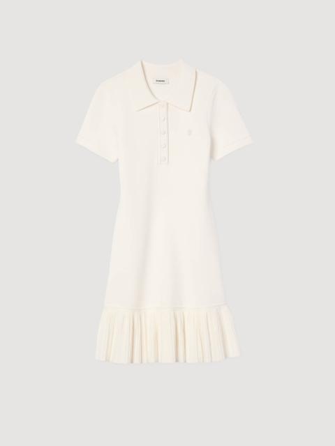 Sandro MINI KNIT DRESS WITH POLO NECK