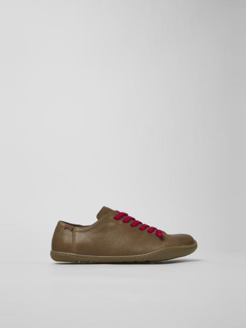 CAMPER Peu Brown Leather Shoes for Women