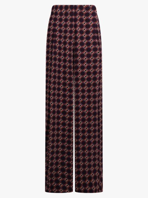 Dries Van Noten PILA MOSAIQUE PRINT WIDE LEG PANT | AUBER PURPLE