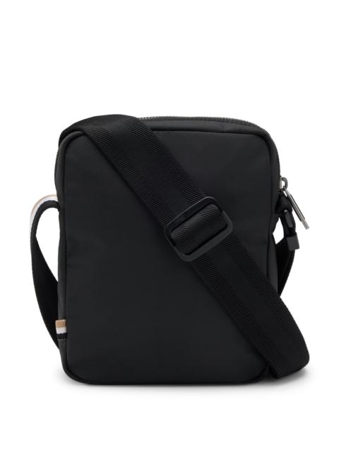 BOSS CROSSBODY BAG WITH CONTRAST LOGO AND SIGNATURE-STRIPE STRAP
