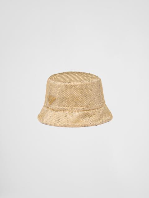 Prada Satin bucket hat with crystals