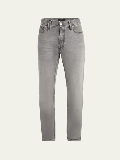 Men's Gray Denim Five-Pocket Pants