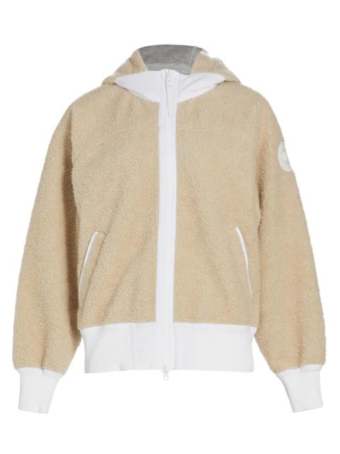 Canada Goose Women's Simcoe Fleece High-Neck Hooded Jacket - Mist Grey