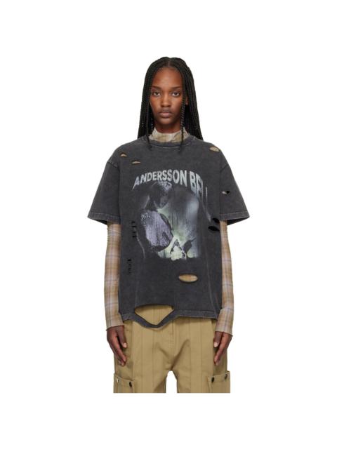 Andersson Bell Black & Beige Layered Live Printed T-shirt Set