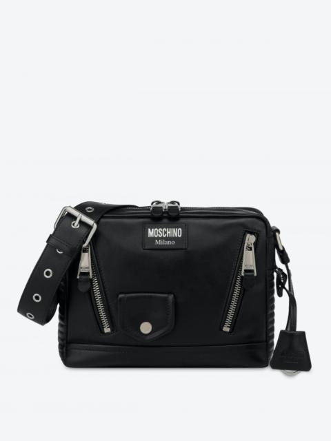 Moschino BIKER CALFSKIN CAMERA BAG