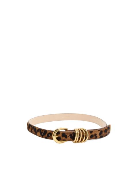 DÉHANCHE leopard-print calf-hair belt