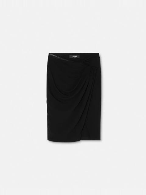 VERSACE Draped Midi Skirt