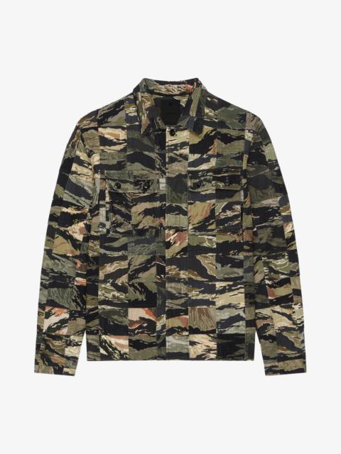 Givenchy PATCHWORK SHIRT IN COTTON WITH CAMO PRINT